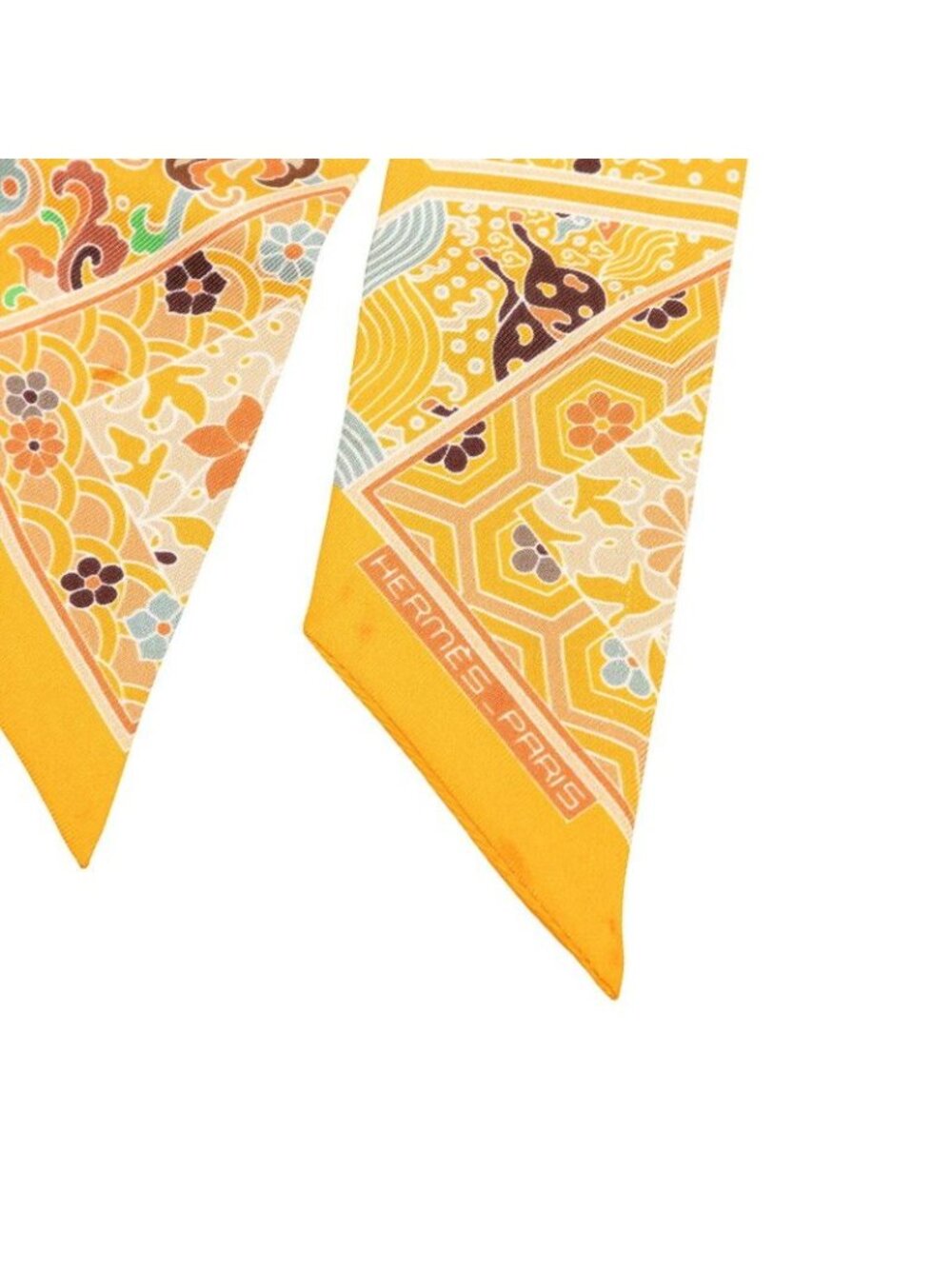 Hermes Twilly Collections Imperiales Royal Collection Scarf Orange Multicolor - Picture 3 of 4